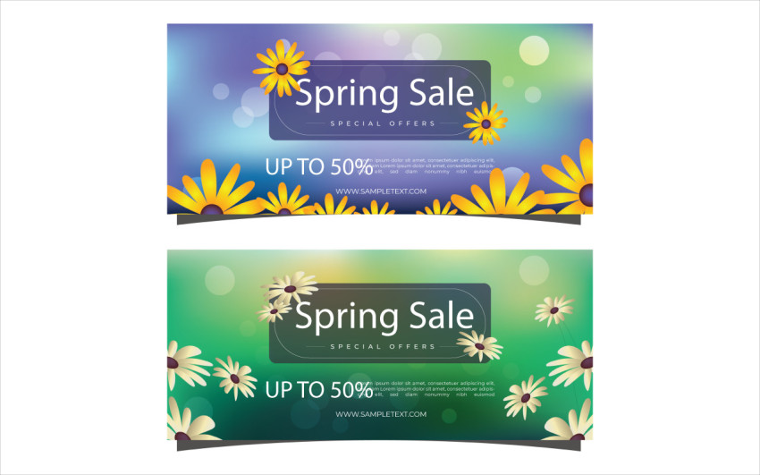 Spring sale banner design