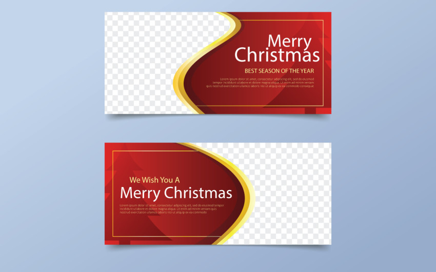 Merry christmast banner design