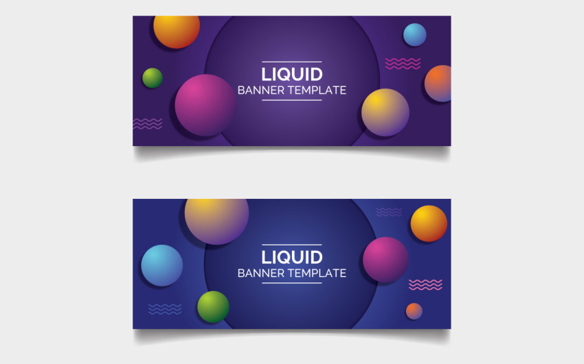 Liquid banner template design